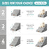 Dog Stairs for Couch or Low Bed, 3 Tiers Foam Pet Steps for Small Dogs, Non-Slip, White-Black, 15.7x22.4x15.7in