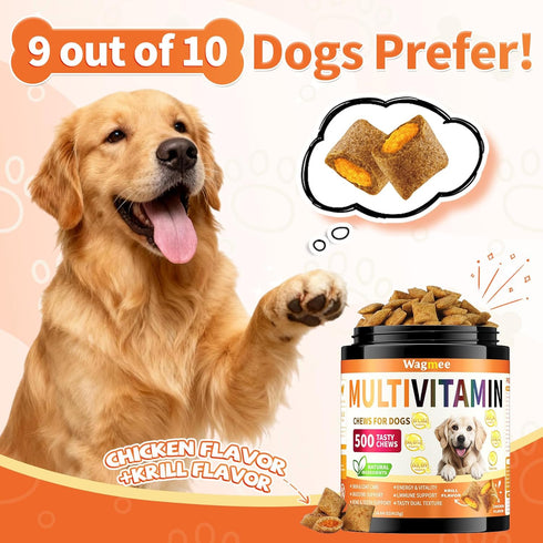 16-in-1 500 Omega-3, Dog Vitamins- Dog Vitamins and Supplements, Ct Multivitamin Supports Daily Energy, Heart Health