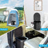 PAHTTO Portable Foldable Toilet for Adults with Detachable Phone Shelf and Paper Holder, Waterproof Porta Potty