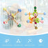 FALESHOS 2 Pcs Parakeet Toys, Natural Wood Spinner with Bells, Hanging Cage Accessories for Small Moderate Birds