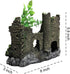 Aquarium Medieval Resin Castle Decorations - Realistic Castle Decoration Accessories, Shelter for Betta Fish
