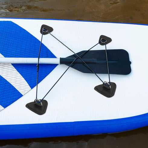 X AUTOHAUX D Ring Patch 4pcs PVC Stainless Steel Triangle Shape Pad for Inflatable Boat Kayak Canoe Deck