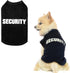 BINGPET Security Dog Shirts, Soft Cotton Puppy T-shirt, Lightweight Dog Costumes Tank Top Vest for Small Medium Large