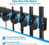 PLUSINNO 2 Pack Vertical Fishing Rod Rack - Wall Mounted Holders for 18 Rods
