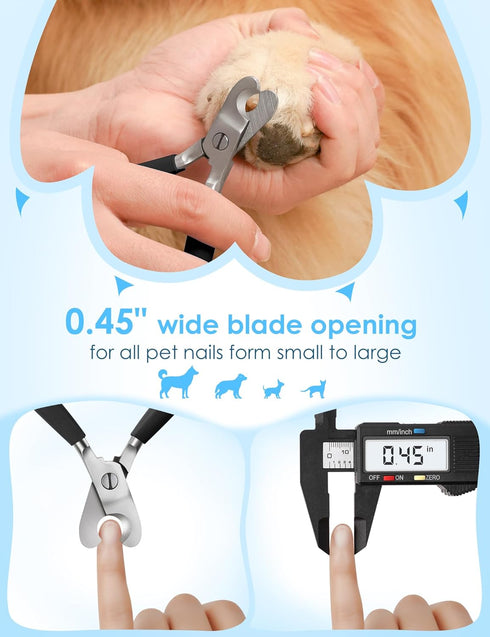 Trimmer Heavy Duty Dog Nail Clippers -Cuts Thick Nails Like ButterUpgraded Large Opening Professional Toenail Razor