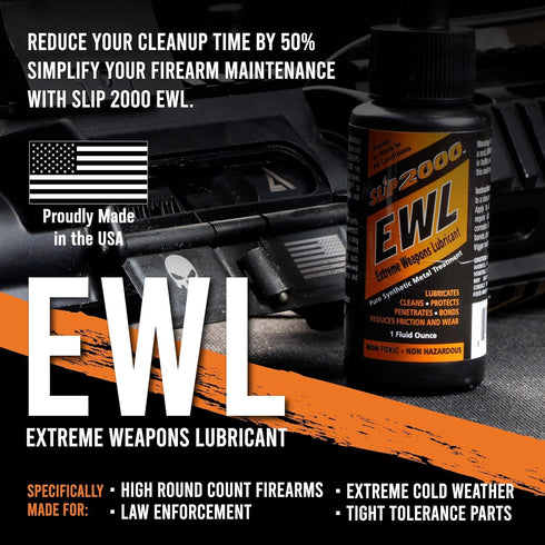 2000 Pack, Set 4 oz 1 oz 100% Slip EWL (Extreme Weapons Lubricant) Buddy of & Squeeze Bottle with Needle Tip