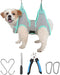 Dog Grooming Hammock Harness, XS Dog Hanger for Nail Trimming, Grey Sling with Thick Neck Support