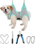 Dog Grooming Hammock Harness, XS Dog Hanger for Nail Trimming, Grey Sling with Thick Neck Support