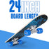 Rude Boyz 24 Inch Mini Cruiser Skateboard - Aluminium Trucks - Kids Skateboard Ages 5-8 for Beginners