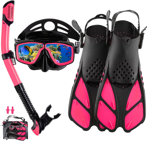 Snorkeling Gear for Adults with Fins Scuba Diving Gear Adult Professional Travel