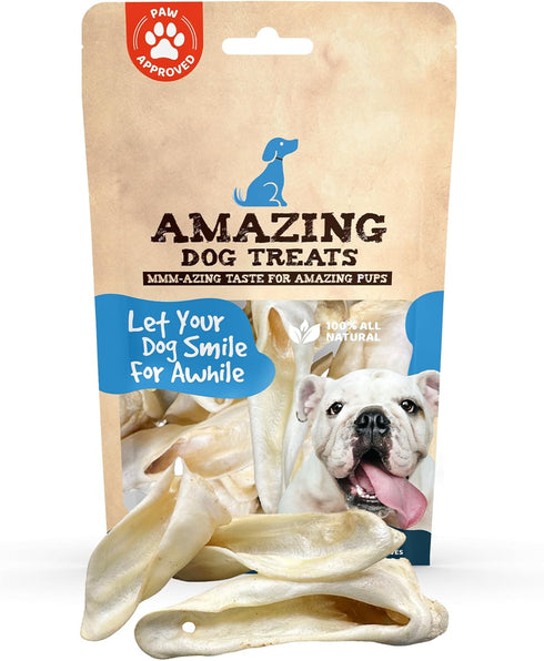 Amazing Dog Treats - Lamb Ears (10 Pcs/Pack) - Natural Chews, Rawhide Alternative, No Hide Dog Bones