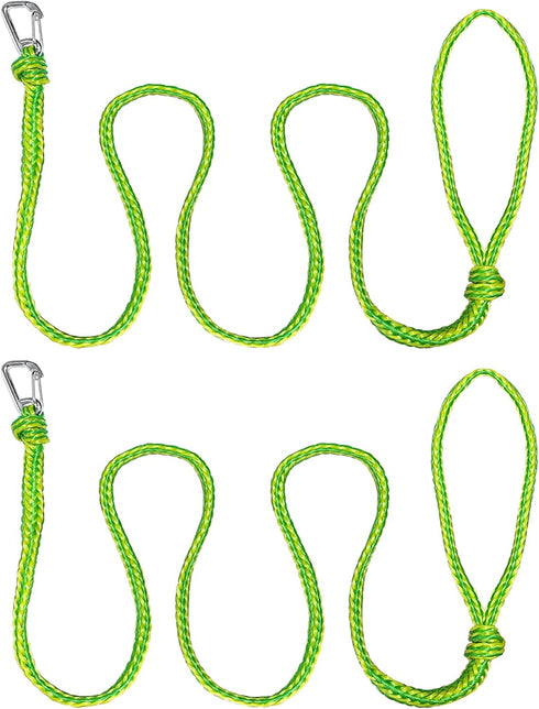 ISURE MARINE Heavy Duty Kayak Tow Rope with Clip, Sets of Two Ropes, 1/2 Inch Diameter x 7ft Lengths
