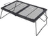Portable Heavy Duty Steel Folding Campfire Grill Grate for Outdoor Cooking Fire Pit, Black Folded in Half