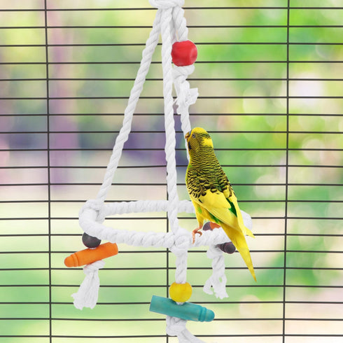 Hypeety Pet Bird Parrot Swing - Hanging Hammock for Parakeets, Budgies, Conures & Quaker Parrots