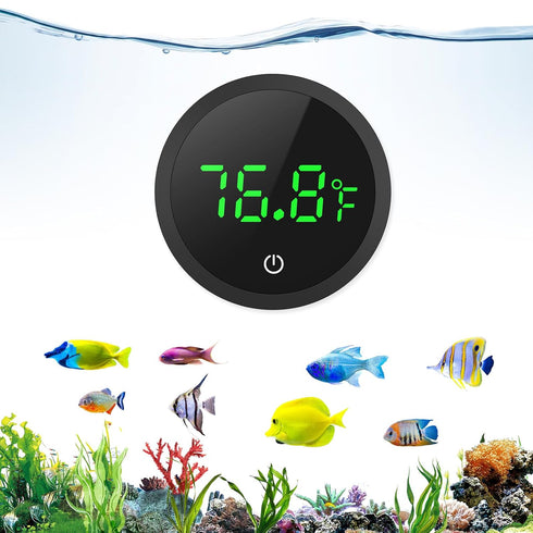 Ankilo Upgraded Aquarium Thermometer, 5S Refresh Speed, Digital Fish Tank Thermometer LED Display
