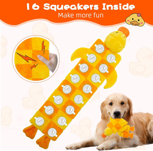 Mihachi Dog Squeaky Toys - 16 Squeakers for Aggressive Chewers, Tug of War Toy for Small, Medium, Large Breeds