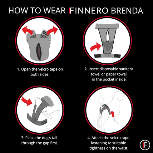 FINNERO Brenda Reusable Dog Diaper, Leak-Proof, Adjustable, Heat & Incontinence Protection, XL Camo