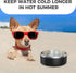 LIHONG Dog Bowls, 64oz Stainless Steel for Large Dogs, Non-Slip Rubber Bottom, Double Wall Insulated, Rustproof, Black