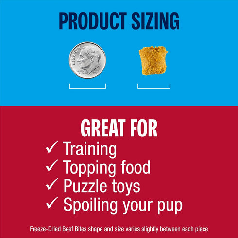 (20oz) Muenster Freeze Dried Beef Bites - Complete Dog Food, Treat, Mixer or Topper - Grain-Free