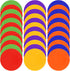 TuXHui Poly Spots Spot Markers for Gym Floor 4.72inch 6inch 9inch 24/30/36 Pcs