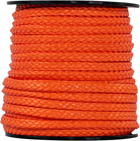 SGT KNOTS 3/16" Hollow Braid HMPE Rope, 50ft, Orange - Ideal for Arborists, Boating, Camping, Crafting, and