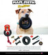 Mammoth Pet Products TireBiterII with Cotton-Poly Rope – Natural Rubber Dog Toys for Extreme Chewers, Large 16”, Black