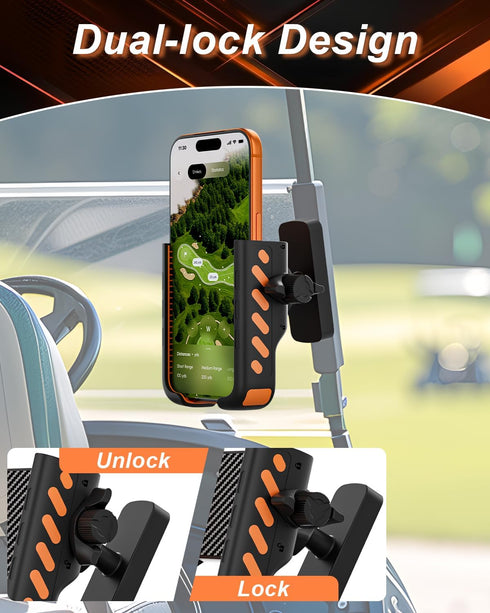 WLLNEE Magnet/360 Rotatable/1s Magnetic Golf Cart Phone Holder Mount Compatible with iPhone/Galaxy/Google Pixel, Fits