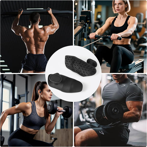 Gym Grips for Men and Women, Non-Slip Rubber Grips for Deadlifts, Rows and Pull-ups, Protect Palms Suitable, Rypt Grip