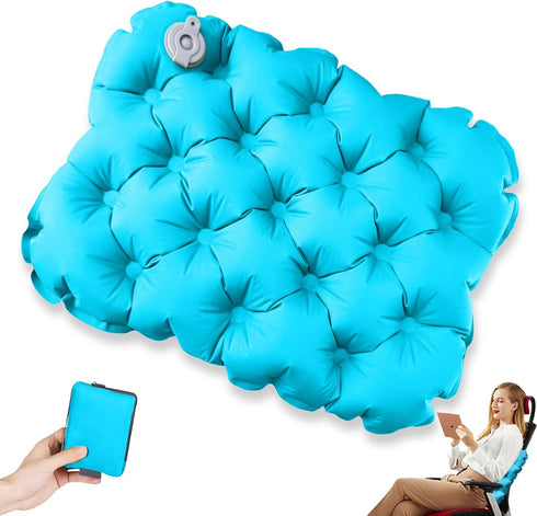 Tifuld Inflatable seat Cushion-Travel Cushion Lnflatable Portable Air Sitting Pad for Stadium Camping