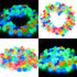 Oubest Fish Tank Decorations - 300Pc Glow in The Dark Aquarium Stones, 1.4cm for Fish Turtle Tank