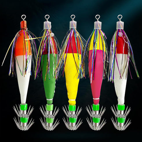SHYYOULQE Squid Cuttlefish Sleeve Hook Jigs Lures Artificial Shrimp Baits Cuttlefish Sleeve Baits Easy to Use