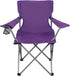 Generic Quad Folding Camp Chair with Cup Holder, Purple