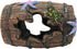 SLOCME Aquarium Broken Barrel Decorations, Betta Cave Hideout Wood Trunk Log for Fish Tank