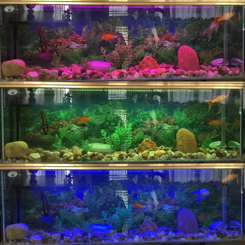GreenSun LED Aquarium Light, Fish Tank Light with Remote Control, IP68 Waterproof Strip Bar Light, RGB Color Changing