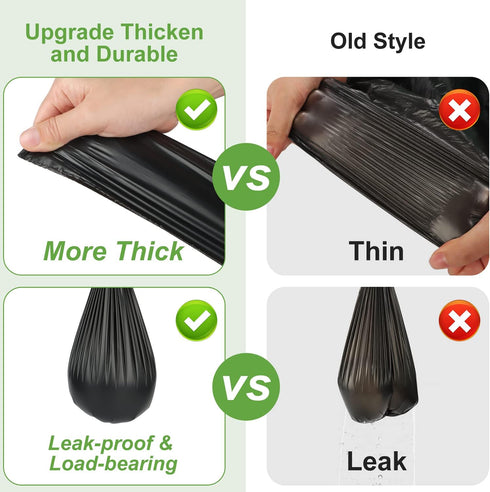100 8 5-8 Portable Toilet Bags, Drawstring Biodegradable Camping Potty Bags Gallon Waste Bags for Gallon Bucket Toilet
