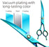 Fenice Peak 7.5'' Green Curved Dog Grooming Scissors - Ergonomic Offset Handle, 440C Durable and Sharp Trimming Shears