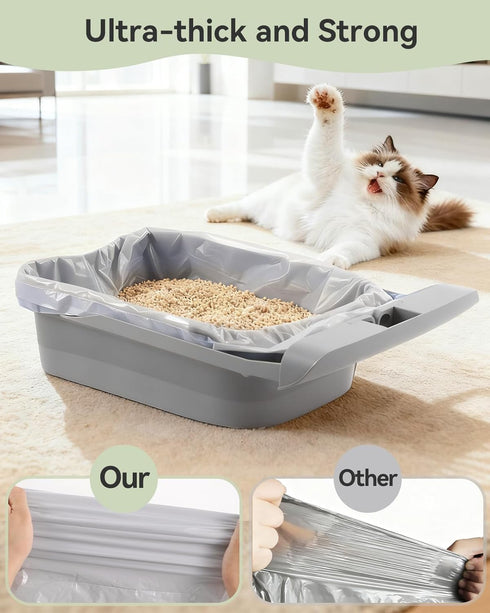 AWoHH 80 Count 11/12 NeakasaM1 Unscented,27" 13",Holds 23 lbs Automatic Cat Litter Box Bags for Petpivot Autoscooper