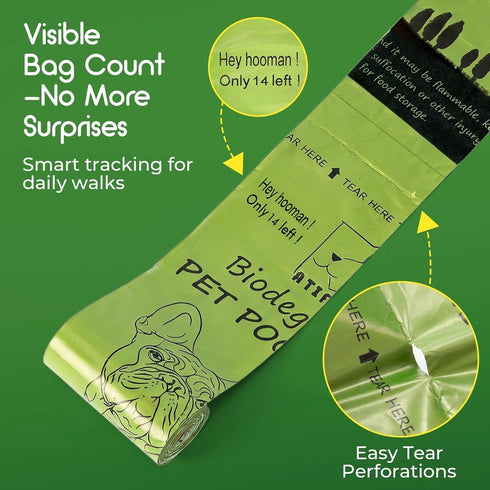 720 Count 48 ATIFBOP Biodegradable Dog Poop Bags Rolls, Leak Proof and Thicken Pet Poop Bag (Scented)