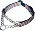Martingale Collars for Dogs: Heavy Duty Stainless Steel Chain Training Collar, Adjustable Reflective Nylon (Pink, S)