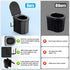 Portable Camping Toilet with PU Cushion, Folding Porta Potty for Adults with Lid and Toilet Paper Holder, Waterproof