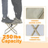 Yoosure 11.5" 2 Backpacking Tall Compact Collapsible Stool, Portable Folding Camp Stool with Side Pockets, Lightweight