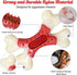 Beef Flavor Durable Nylon Bone Dog Toy for Medium and Large Breeds (RED)
