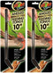 Zoo Med 10 Inch Angled Stainless Steel Feeding Tongs, Ideal for Snakes - 2 Pack