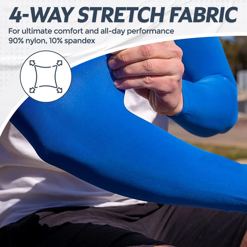 KUHNMARVIN Compression Arm Sleeves - 2 Pairs UV Protection Cooling Tattoo Cover Up for Basketball & Football