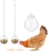 Acellegic Chicken Treat Dispenser Interactive Slow Feeder Hanging Chicken Treat Ball with Chain