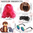 3 Pieces Dog Cosplay Wig, Cat Wigs, Dog Cosplay Costumes Accessories Include 3 Pieces Retro Pet Round Sunglasses and 1 Pieces Dog Chain Necklace, Classic Funny Pet Accessories for Holiday Party Decor