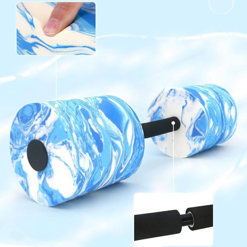 Swimming Vaveren Aquatic Exercise Dumbbell Foam Pool Weights Exercise Detachable Training Tool Underwater Barbell