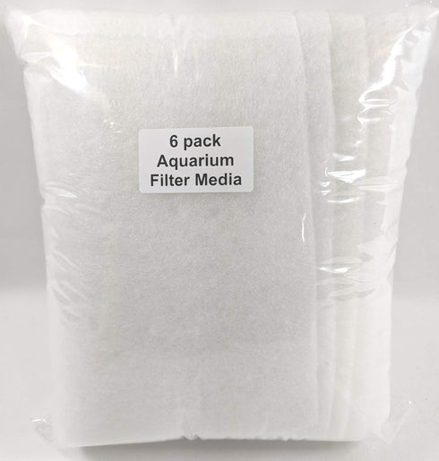 Aquarium Filter Media, Cut to Fit Bulk 6 Pieces 10"x 20"x 1/2" Bonded Polyester Fiber for Aquatic Garden Fountain