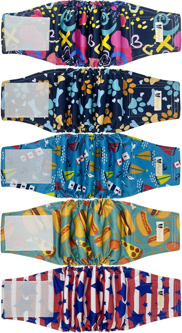 Male Dog Diapers Reusable High Absorbing Male Dog Wraps Washable Dog Diapers