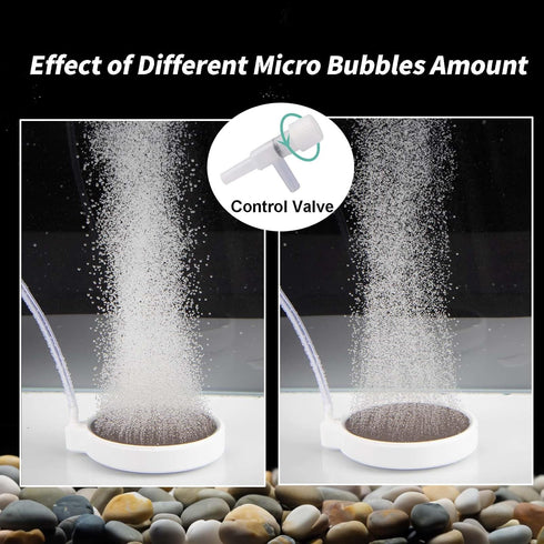 2 Inch Nano Fish Tank Air Stone, Ultra-High Dissolved Oxygen Diffuser for 2-30 Gallon Hydroponics